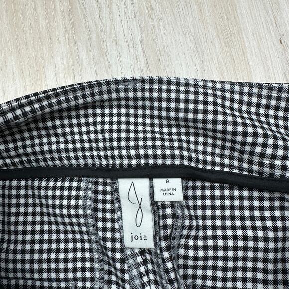 Joie High Rise Flat Front Chino Ankle Buffalo Plaid Preppy Edge Office Pants 8 - Picture 9 of 16